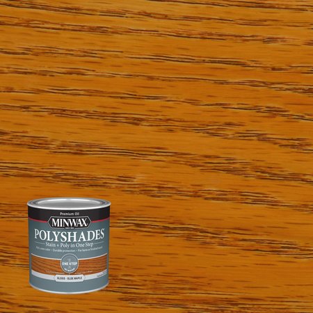 POLYSHADES Minwax  Semi-Transparent Gloss Olde Maple Oil-Based Polyurethane Stain and Polyurethane Fi 214304444